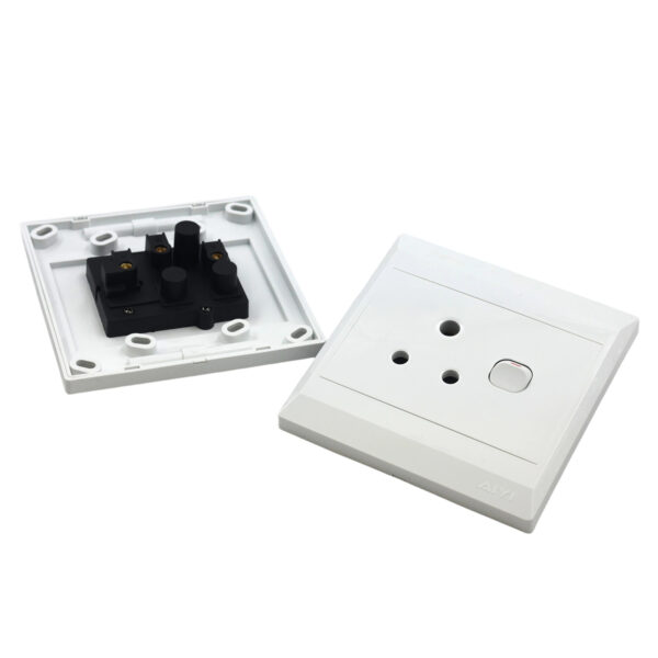 Single Switch Socket 4x4 WH AY299-610