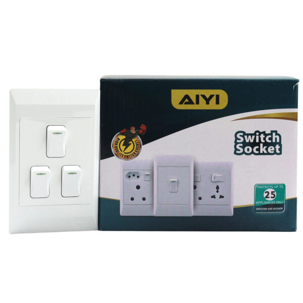 3 Lever Switch2x4 White/AY299-503