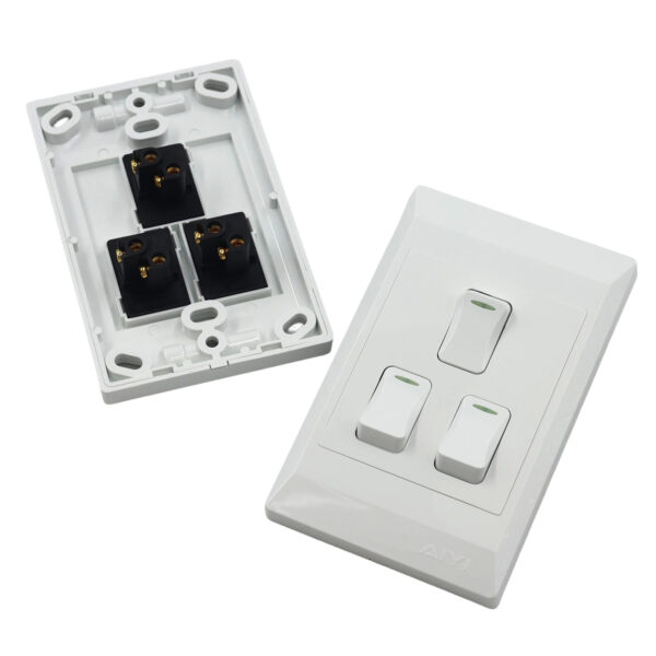 3 Lever Switch2x4 White/AY299-503