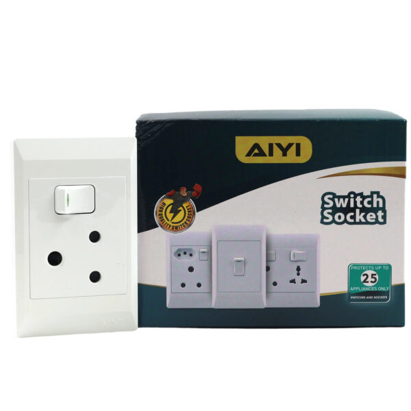AIYISingie Socket2*4white16a250V AY299-509