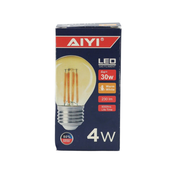 10-Pack AIYI LED Globe Bulb G45 – 4W E27 Warm White 2700K AY398-002