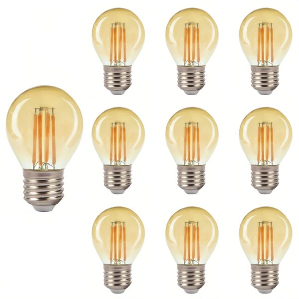 10-Pack AIYI LED Globe Bulb G45 – 4W E27 Warm White 2700K AY398-002