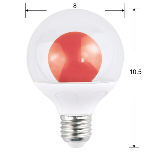 (4-Pack) AIYI 5W A80 Decorative LED Globe Bulb Red AY398-092