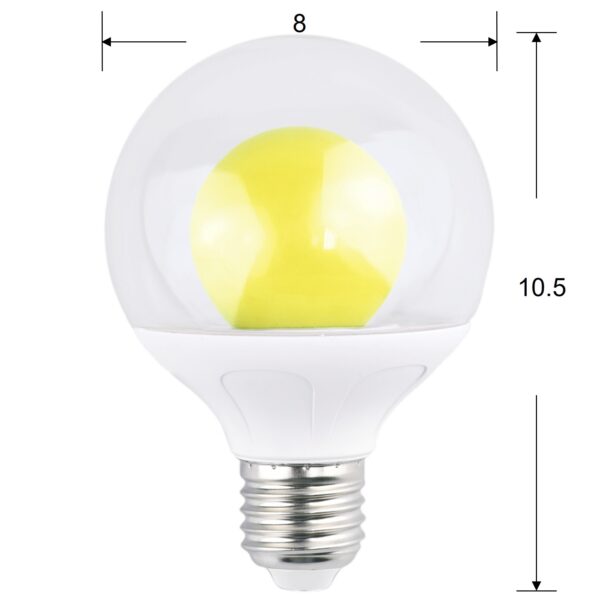 (4-Pack) AIYI 5W A80 Decorative LED Globe Bulb Yellow AY398-093