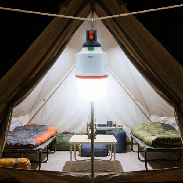 AIYI 20W Rechargeable Retractable LED Lantern with Hook AY398-058