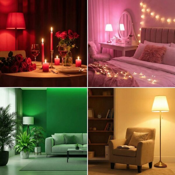 (4-Pack) AIYI 5W A80 Decorative LED Globe Bulb Red AY398-092