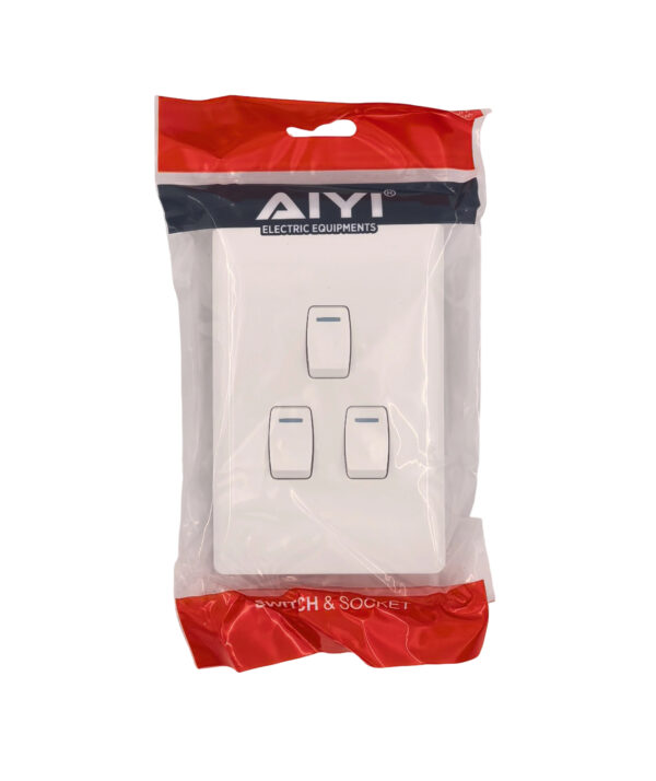 10-Pack AIYI 3-Gang 1-Way 2x4 16A Wall Light Switch AY271-005
