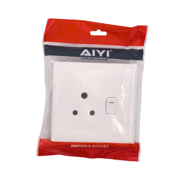5-Pack AIYI 4×4 16A Socket with Switch AY271-014