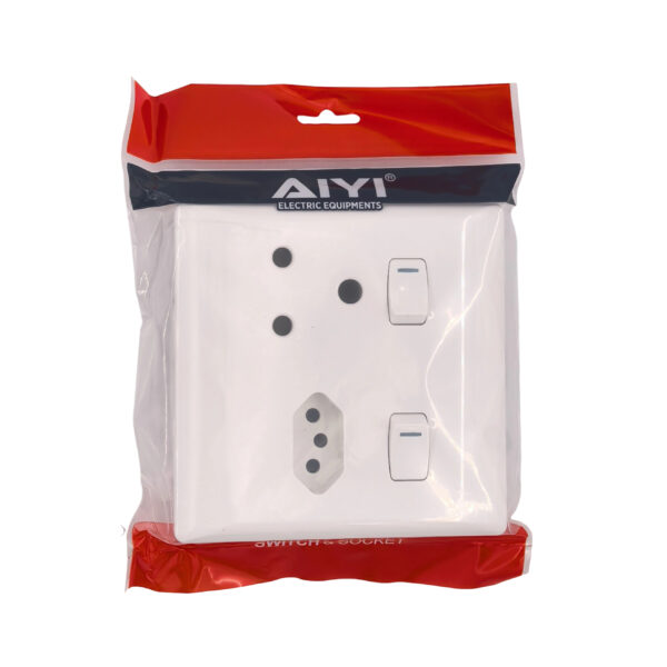 5-Pack AIYI 16A 4×4 Dual Socket Plug AY271-016