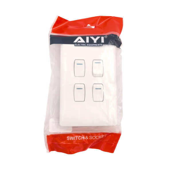 10-Pack AIYI 4-Gang 2-Way 2×4 16A Wall Light Switch AY271-008