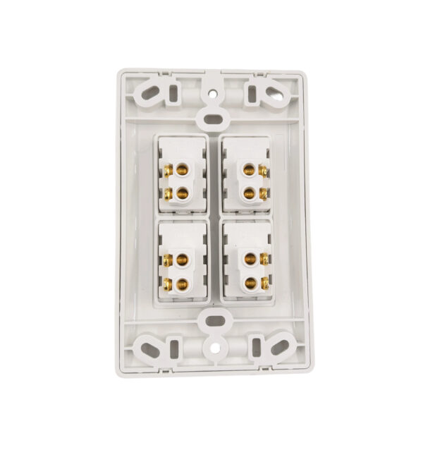 10-Pack AIYI 4-Gang 1-Way 2×4 16A Wall Light Switch AY271-007