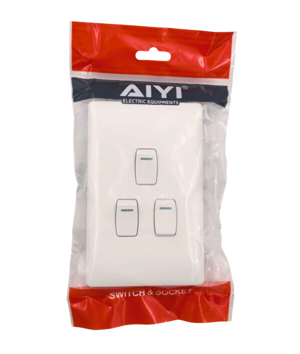 10-Pack AIYI 3-Gang 2-Way 2×4 16A Wall Light Switch AY271-006