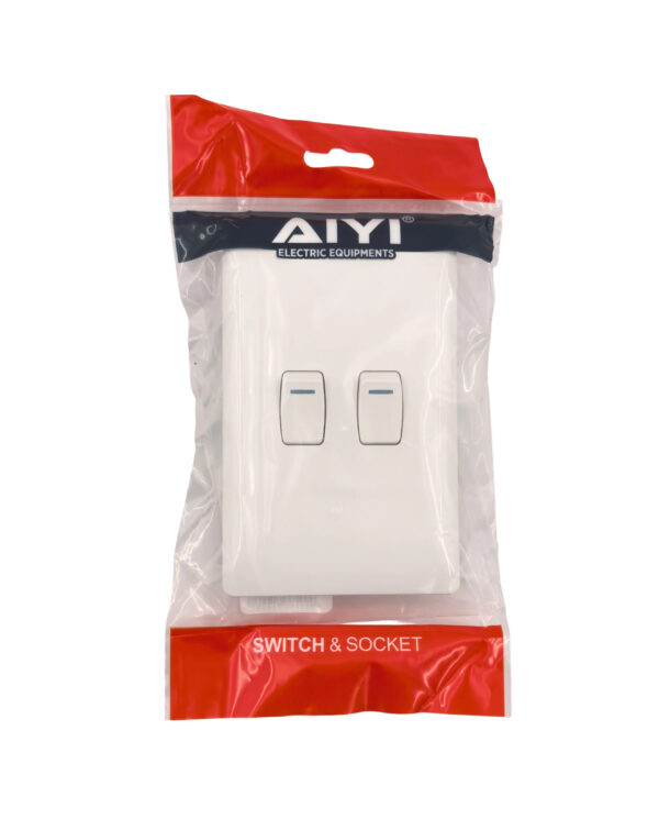 10-Pack AIYI 2-Gang 1-Way 2x4 16A Wall Light Switch AY271-003