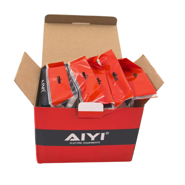 5-Pack AIYI 4×4 16A Double 3-Pin Wall Socket plug AY271-015