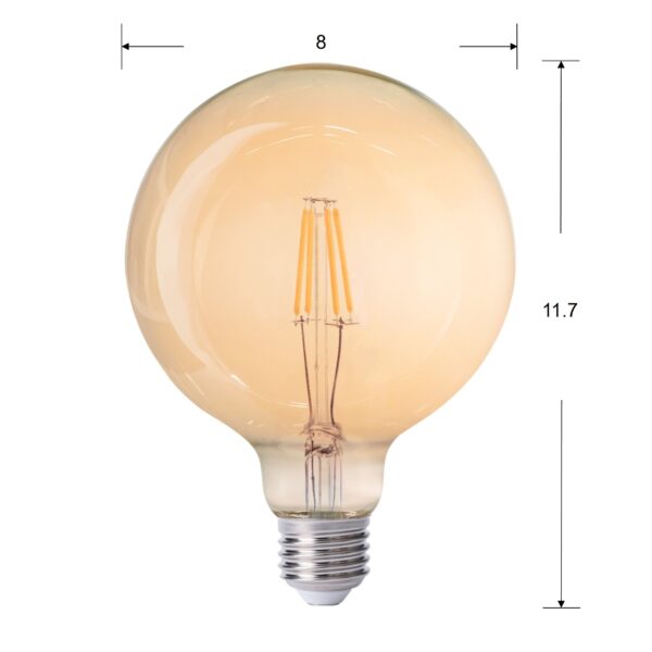 10-Pack AIYI LED Filament Globe G80 – 4W E27 Warm White 2700K AY398-005