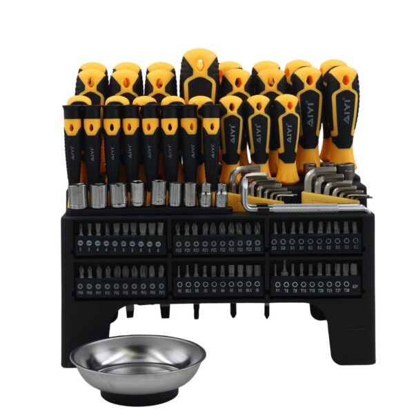 AIYI 127-Piece CR-V Magnetised Screwdriver & Bit Set with Stand AY191-127