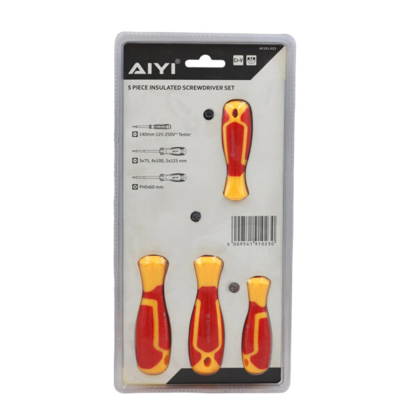 AIYI 5-Piece Insulated Screwdriver Set with Voltage Tester AY191-023