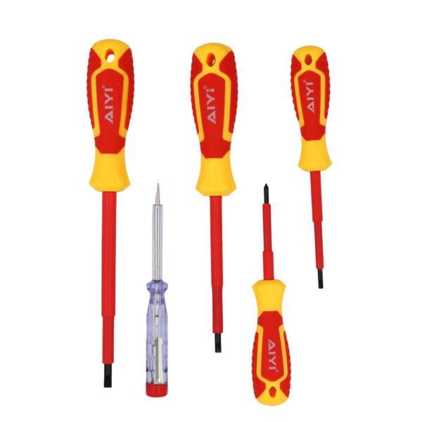 AIYI 5-Piece Insulated Screwdriver Set with Voltage Tester AY191-023