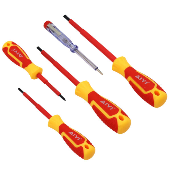 AIYI 5-Piece Insulated Screwdriver Set with Voltage Tester AY191-023