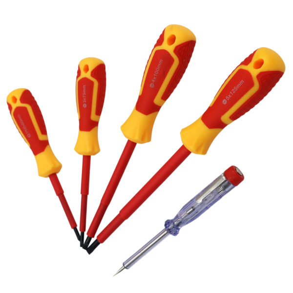 AIYI 5-Piece Insulated Screwdriver Set with Voltage Tester AY191-023