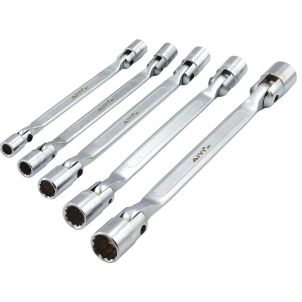 AIYI 5 Piece Flexible Double-Ended 12-Point Socket Spanner Set CR-V 8-19mm AY282-705