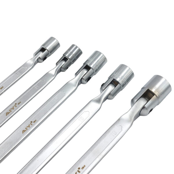 AIYI 5 Piece Flexible Double-Ended 12-Point Socket Spanner Set CR-V 8-19mm AY282-705