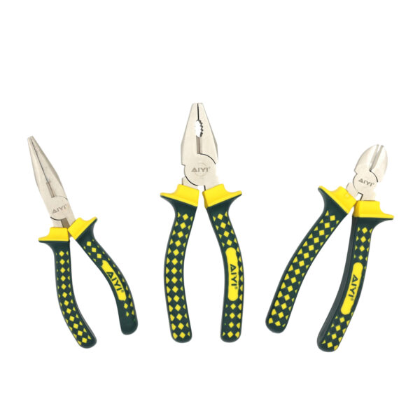 AIYI 3-Piece Plier Set – Combination, Long Nose & Side Cutters AY282-767