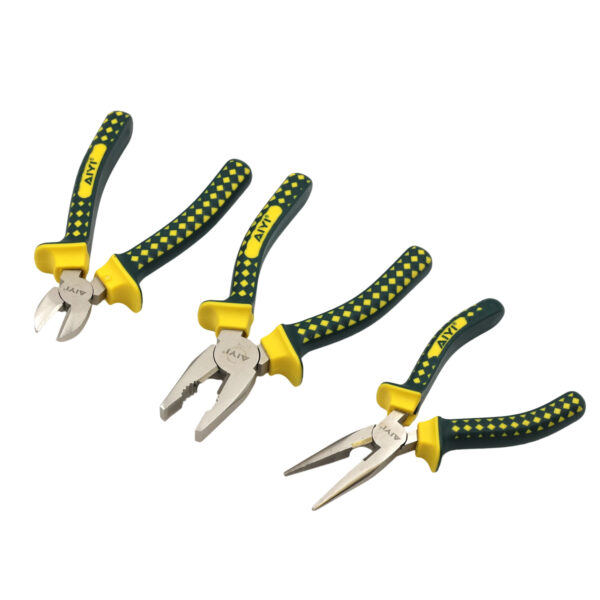AIYI 3-Piece Plier Set – Combination, Long Nose & Side Cutters AY282-767