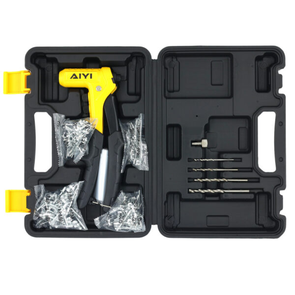 AIYI Hand Riveter Kit with 200 Rivets & HSS Drill Bits (2.4-4.8mm) AY286-013