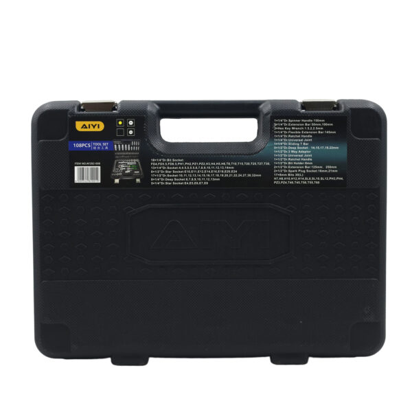 AIYI 108-Piece Socket & Bit Set – CRV Multi-Drive Tool Kit AY282-008