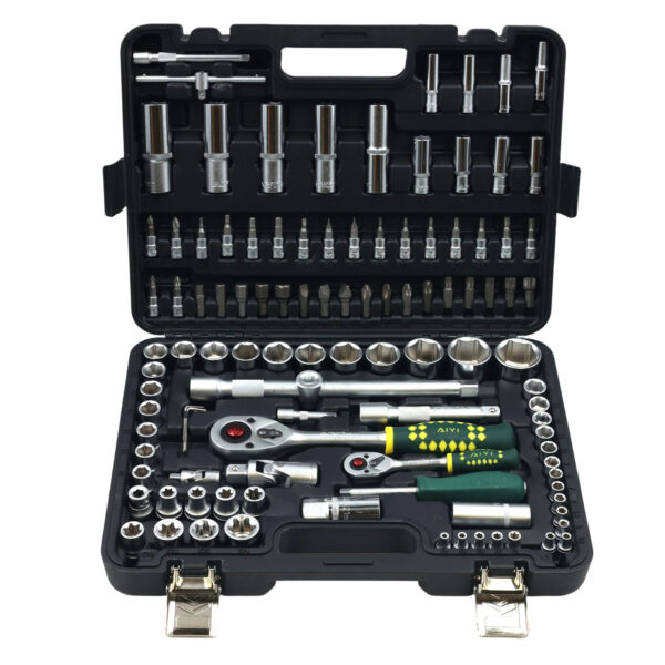 AIYI 108-Piece Socket & Bit Set – CRV Multi-Drive Tool Kit AY282-008