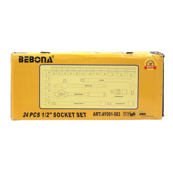 1/2"(L-bar)Socket Set (MLG-6204) 24pcs AY001-583