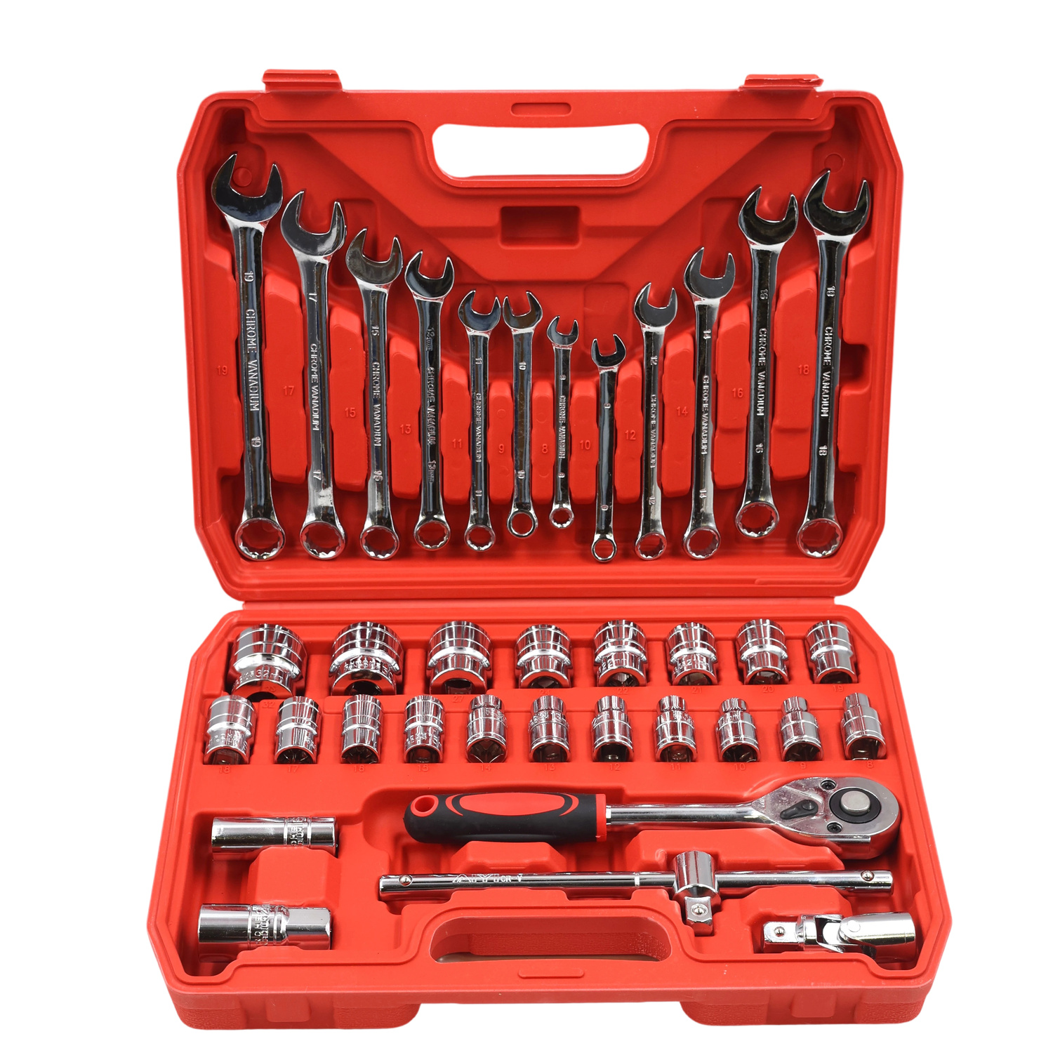 AIYI 37-Piece 1/2 Inch Socket & Combination Spanner Set with Ratchet AY188-008 - Image 3