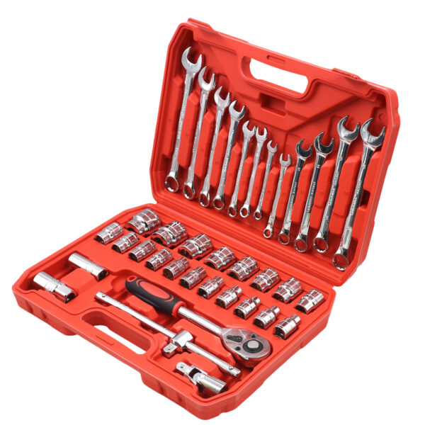 AIYI 37-Piece 1/2 Inch Socket & Combination Spanner Set with Ratchet AY188-008
