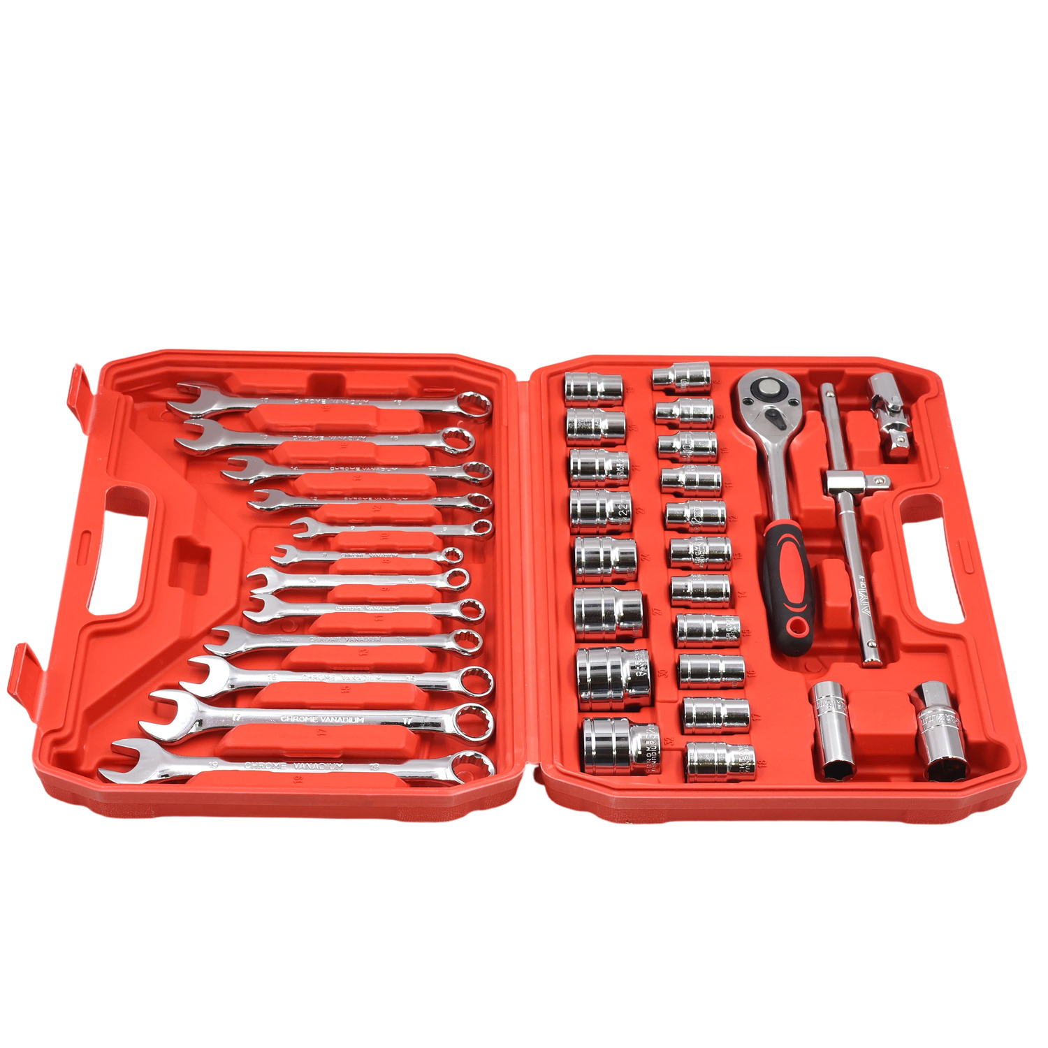 AIYI 37-Piece 1/2 Inch Socket & Combination Spanner Set with Ratchet AY188-008 - Image 5