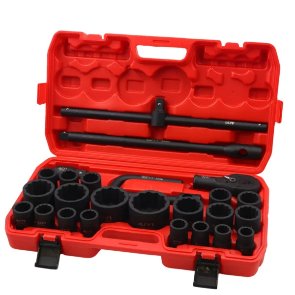 AIYI 26 Piece 3/4" & 1" Drive Impact Socket Set CR-MO 12PT AY017-072