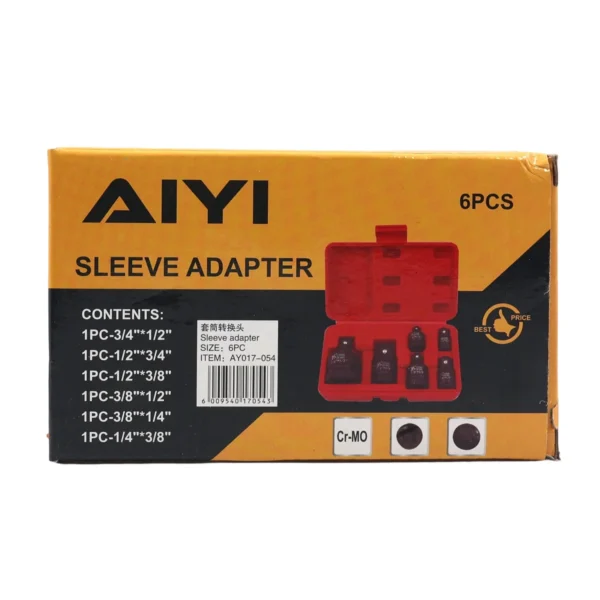 AIYI 6 Piece Impact Socket Adaptor Set CR-MO AY017-054