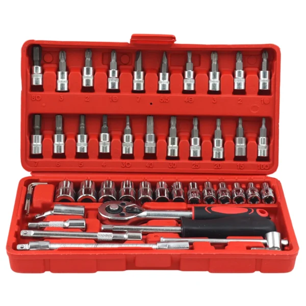 AIYI 46-Piece 1/4 Inch Socket & Bit Set AY187-001
