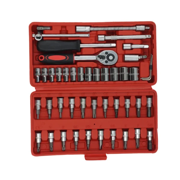 AIYI 46-Piece 1/4 Inch Socket & Bit Set AY187-001