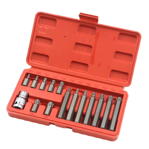 AIYI 15 Piece 3/8-Inch Torx Bit Socket Set CR-V with Case AY001-173