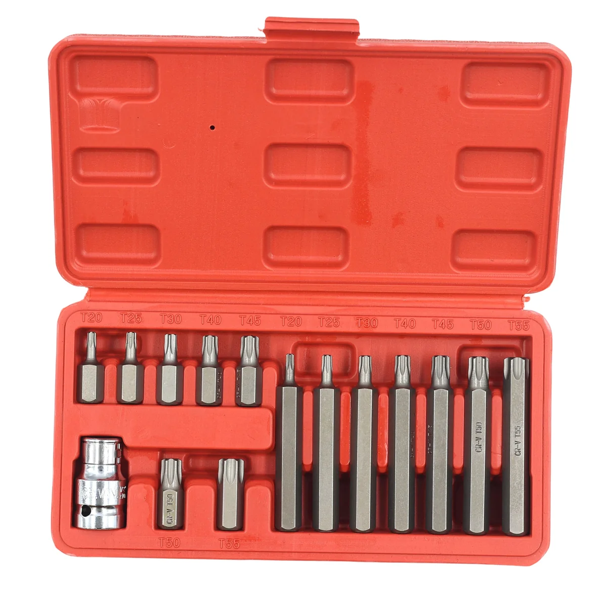 AIYI 15 Piece 3/8-Inch Torx Bit Socket Set CR-V with Case AY001-173