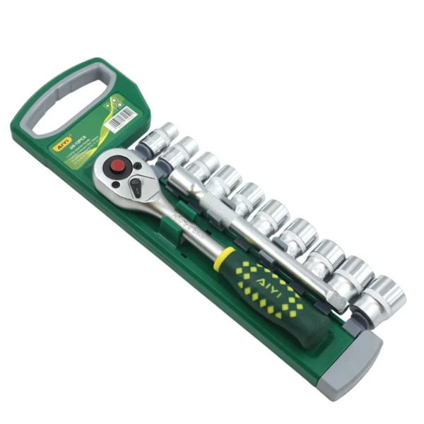 AIYI 12 Piece 3/8-Inch Socket Set with Ratchet & Extension Bar AY282-590