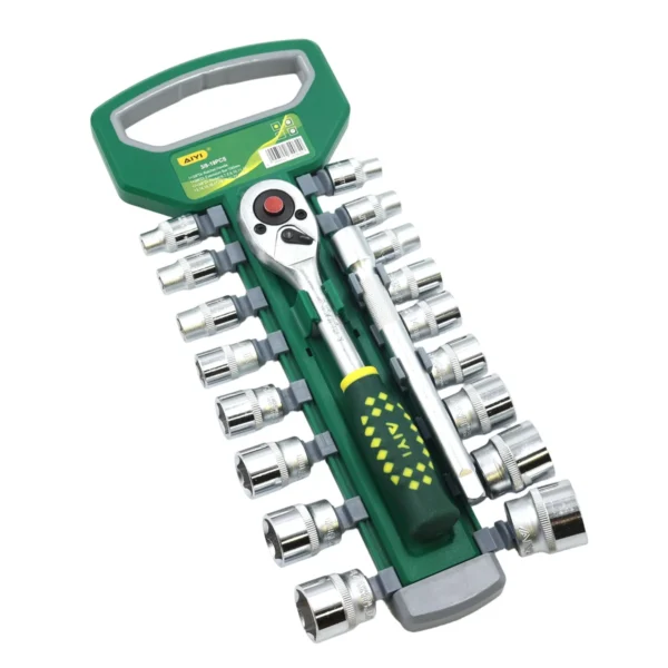 AIYI 19 Piece 3/8-Inch Socket Set with Ratchet & Extension Bar AY282-620