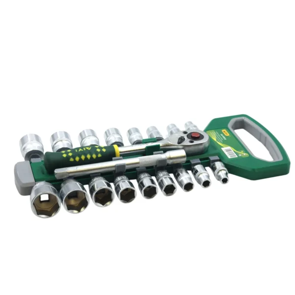 AIYI 19 Piece 3/8-Inch Socket Set with Ratchet & Extension Bar AY282-620