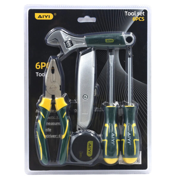 AIYI 6 Piece Hand Tool Set DIY & Home Maintenance Kit AY282-750