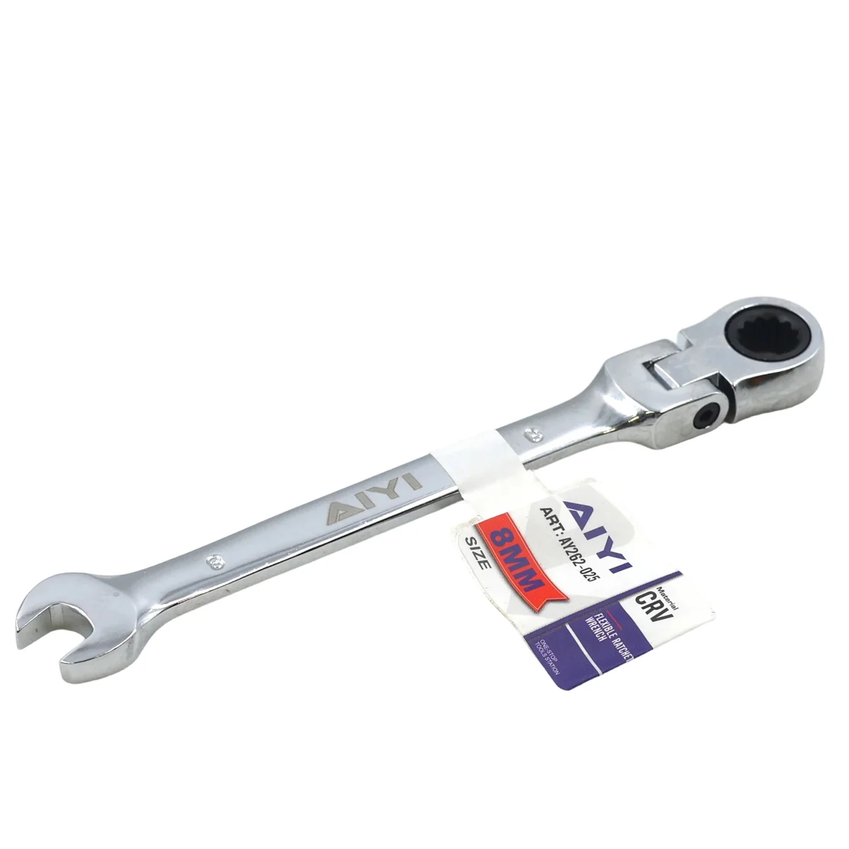 AIYI 8mm Flexible Head Ratchet Combination Spanner AY262-025 - Image 2