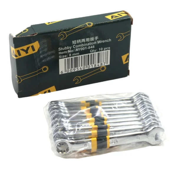 AIYI 8mm Stubby Combination Spanner AY001-848