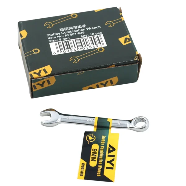 AIYI 9mm Stubby Combination Spanner AY001-849