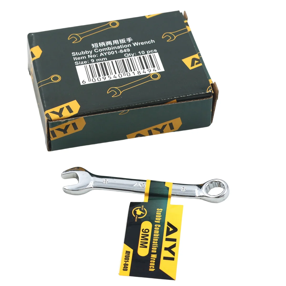 AIYI 9mm Stubby Combination Spanner AY001-849