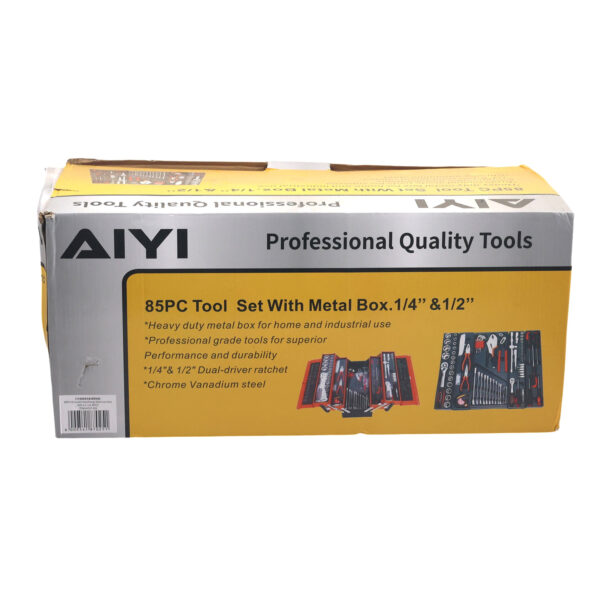 85Pcs Dr.socket sets(Drange black iron box) AY187-025/AY187-026